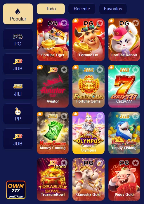 Ilustração de Slots Populares e Atraentes
